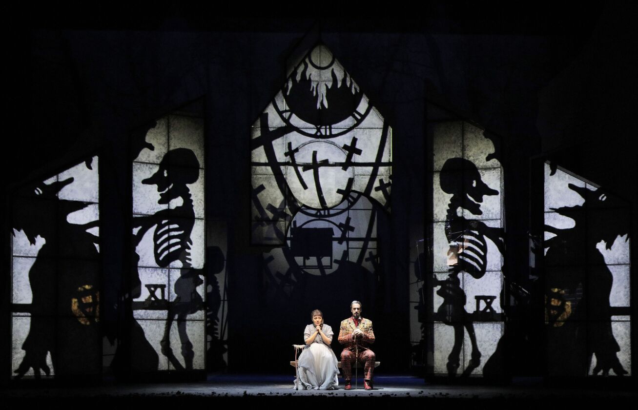 Ailyn Perez as Marguerite and Christian Van Horn as Mephistopheles in the Lyric Opera production of “Faust.” | Copyright Cory Weaver